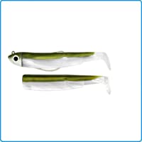 Combo de anzuelos Fiiish Black Minnow- 70 mm- (Rigged and Ready)- Khaki Shore Head- 3g